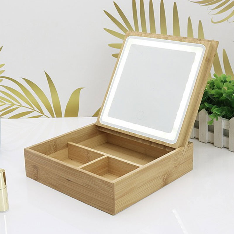 Miroir de courtoisie miroir de beauté de maquillage éclairé